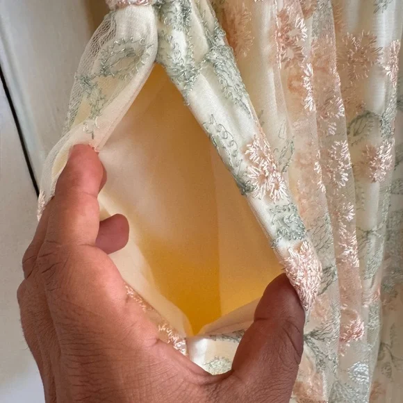 Hayden Cream and Pink Smocked Floral dress - Picture 6 of 6